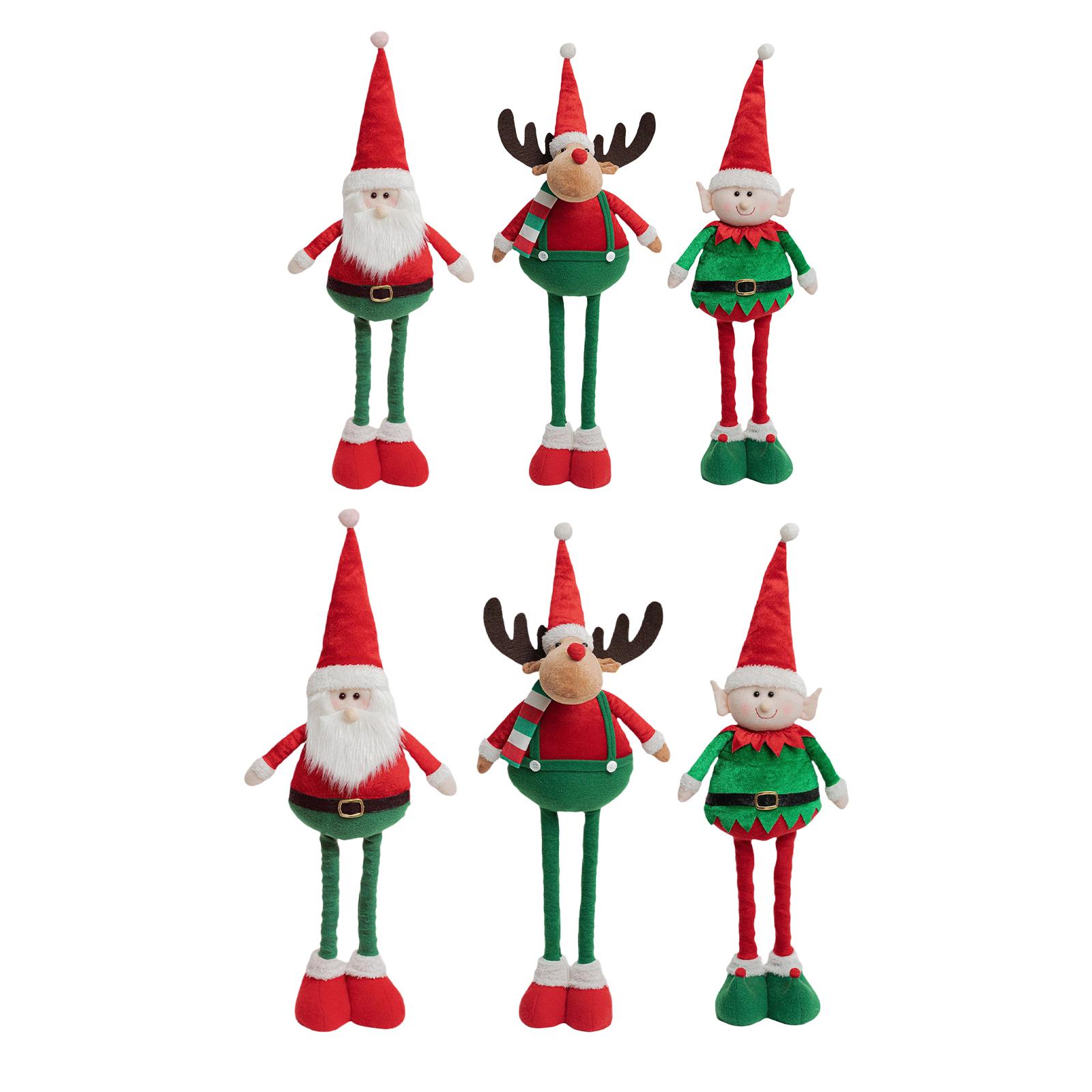 

Christmas Doll Fireplace Craft Creative Figure Toy Display Collectable Xmas Decor for Festivals Holidays Party Office Farmhouse Elf 17x8x45 cm