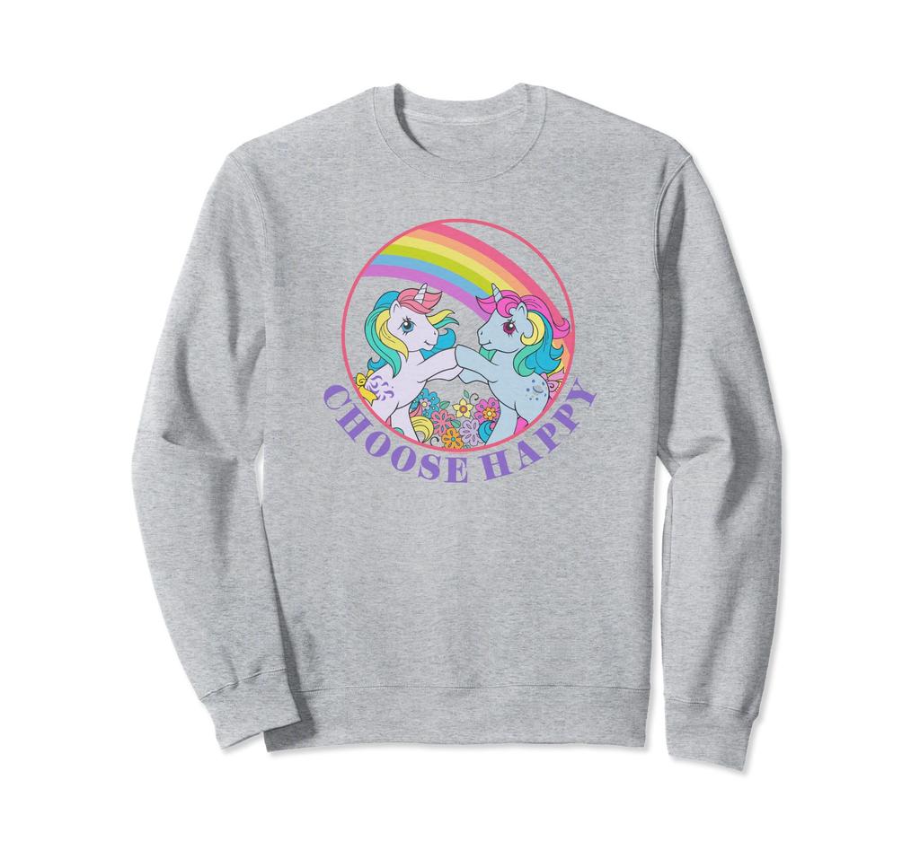 My Little Pony Retro Pony Duo Choose Happy Rainbow Circle Sweatshirt