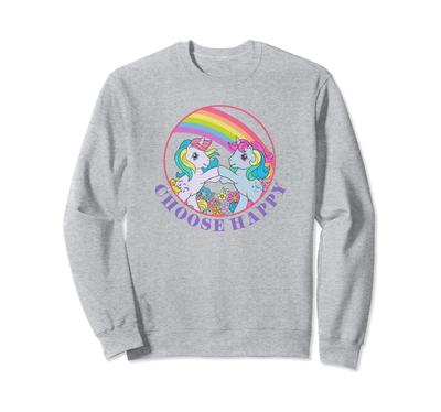 My Little Pony Retro Pony Duo Choose Happy Rainbow Circle Sweatshirt