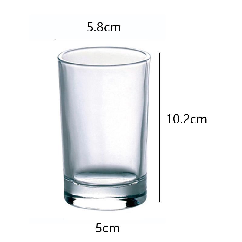 110ml/155ml/285ml Weingläser Dickbodige Kaffeetassen Glatte Wasserflasche Gerade Trinkgläser Transparenter Becher Haushaltsbecher