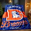 Denver Broncos Logo Blanket Outdoor Flannel Blanket for Camping, Hiking, Garden Parties, Picnic Essentials,gift for family and friends
