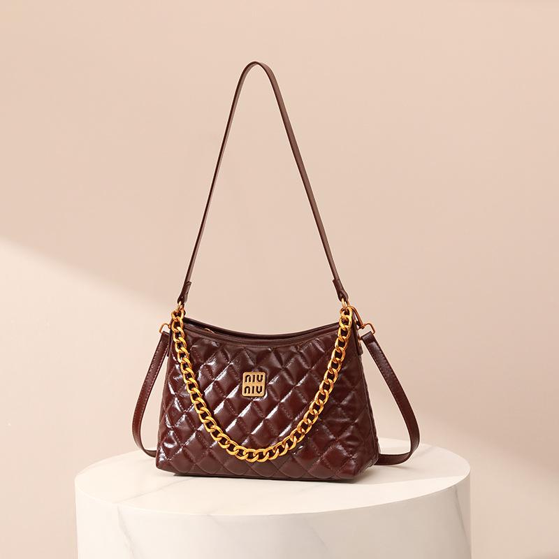 

Европа и США Осенне-зимняя сумка-подмышка с цепочкой в ромбовидную клетку Женская цветная универсальная сумка через плечо для ежедневных поездок