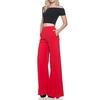 Hochwertige Damen-Hose mit hoher Taille, modisch, solide, lockere, weite, lange Hose, fließende Palazzo-Hose