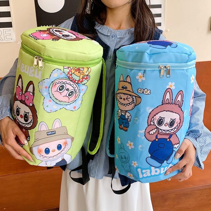 School bag backpack cute cartoon snack bucket large capacity out storage bag backpack