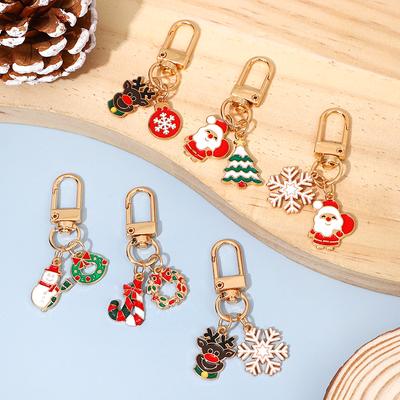 1PC And Tree Charms Backpack Enamel Xmas Bell Party Decorative Clip for Keys Wallet Multiple Options Available