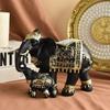 Elephant Mother and Child Resin Sculpture Crafts Ornament Religious Home Office Auspicious Lucky Decorations