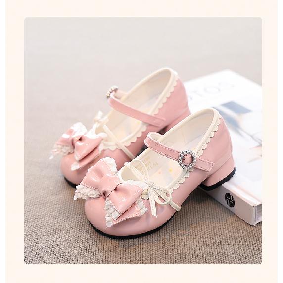 Girls Princess Shoes Small Leather Shoes Children's Shoes Soft Sole Fashion Little Girls Shoes Big Kids Lolita High Heels