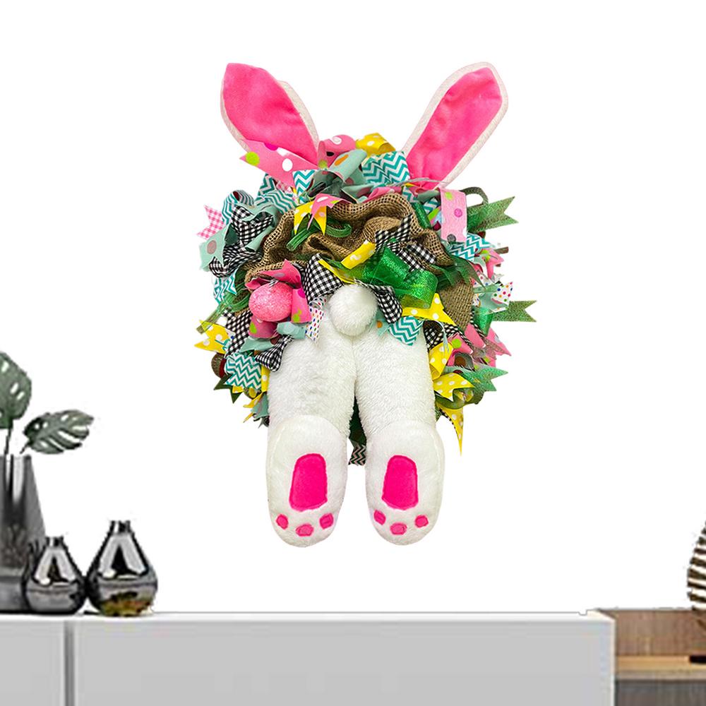 

Farmhouse Bunny Wreath Farmhouse Easter Wreath Cute Bunny Door Wreaths Beautiful Easter Wreath Decor Easter Door Decoration For красный
