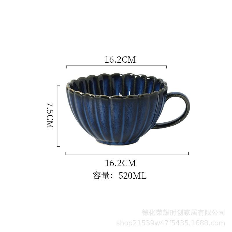 Japanese Retro Ceramic Dinnerware Set Handmade Glazed Stoneware Bowls Plates Home Dining Tableware