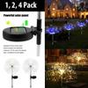 150LED Solar Garden Lights Outdoor Solar Firework Lights Solar  Lights Copper Wire Stake Landscape Lights for Pathway Backyard Christmas Decoration