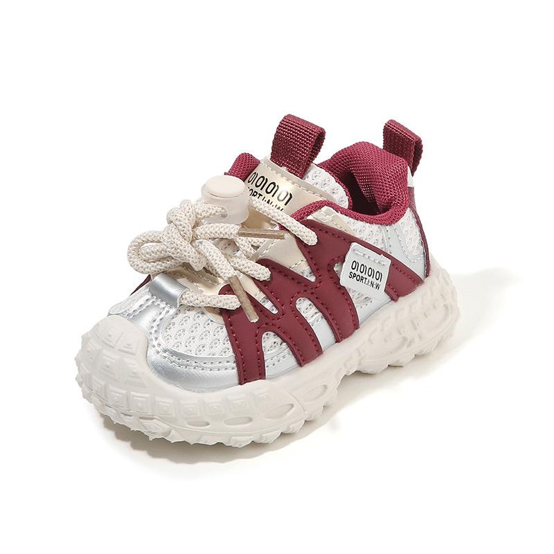 Baby Walking Shoes Non-slip Soft Sole Boys Girls Running Shoes Mesh Breathable 2025 New Fashion Kids Sneakers with Pull Rope