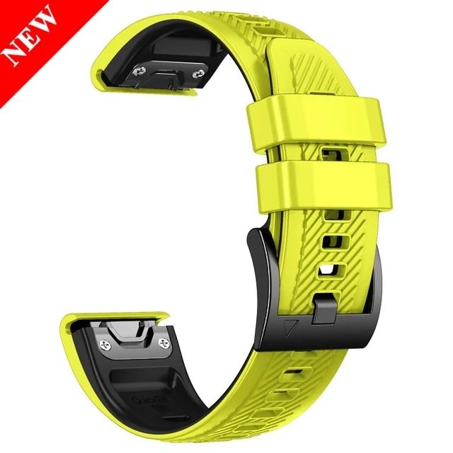 Quickfit 22 26mm Watch Straps For Garmin MARQ Athlete Adventurer Golfer Captain Aviator Epix Gen 2 Silicone Fenix 7x 7 Bracelet
