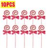 Christmas Lollipop Ornaments Plastic Glittery Candy Cane Xmas Tree Hanging Pendants Home Party Festival New Year Decors Gifts