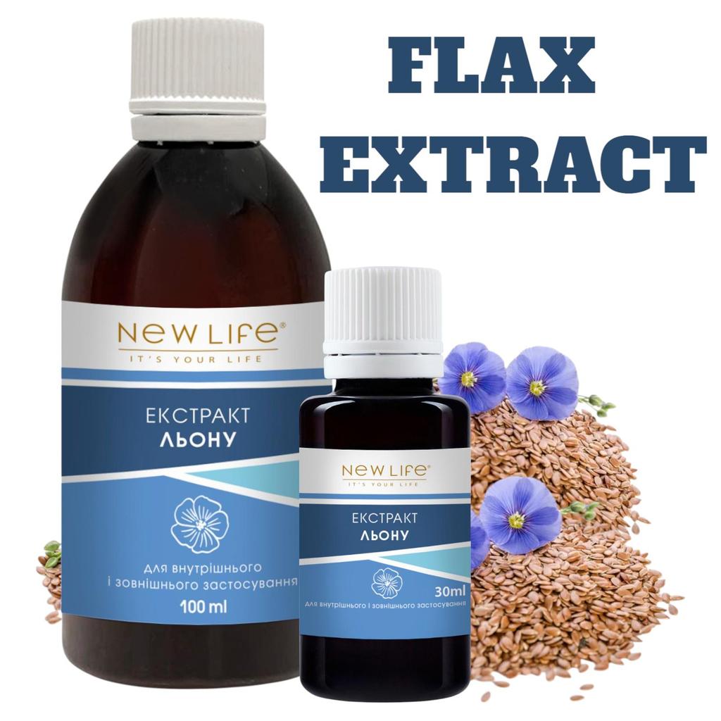 Flax Seed Extract Tincture Herbal Liquid Dietary Supplement New Life