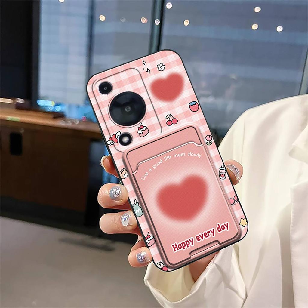 TPU Back Cover Phone Case For Huawei Enjoy70/70S/NOVA Y72 4G Card bag Silicone Card sleeve Anti-dust Fashion Design Cute