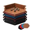 DND RPG Tabletop Game Dice Tray, Metal Stand, Storage Box, Large Size, Double-Sided, Foldable Synthetic Leather and Velvet /Black/blue/red/brown