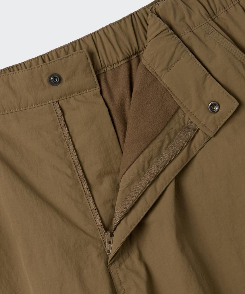 Musinsa Standard [City Leisure] Fleece-Lined Wide Belted Parachute Pants [Mud Beige]