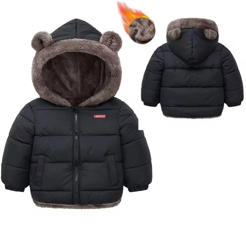 Jungen Mädchen Dicke Jacken Winter Kinder Gefütterte Fleece Warme Mäntel Kinder Kapuzen Baumwolle Oberbekleidung Kinder Kleidung Kaschmir Schneeanzug