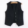 Women's Short   Denim Vest  Spring   Slim Sleeveless Jacket Vest Single-breasted Solid Color Top