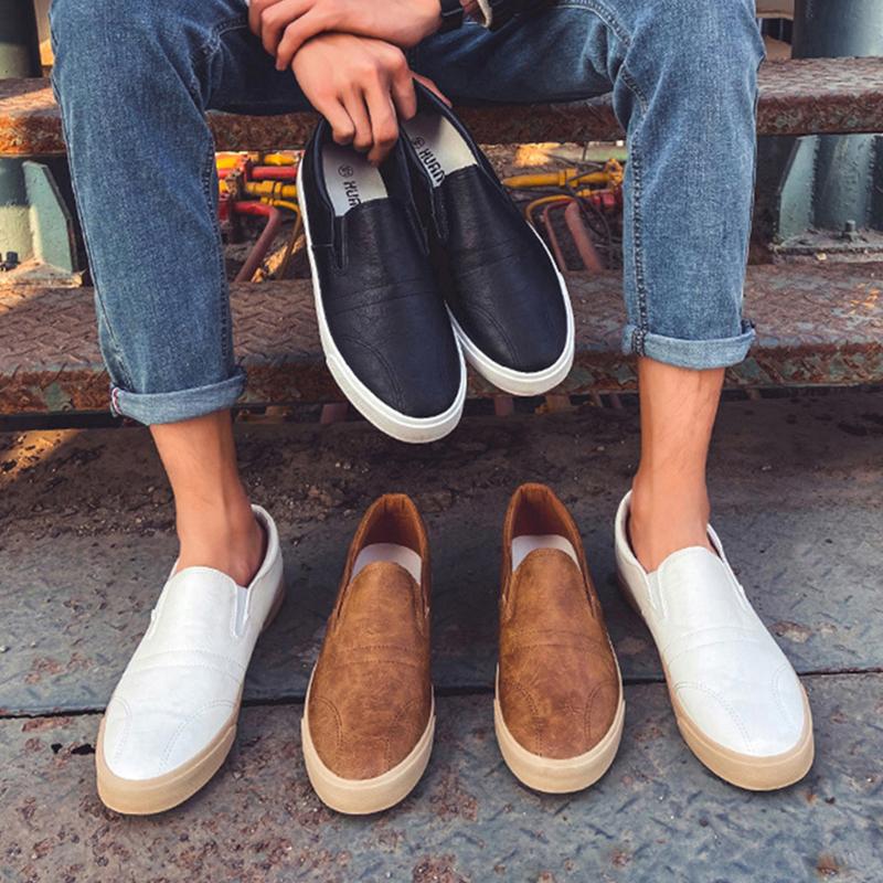 New Spring Leather Men's Casual Shoes Large Size 45 Men Shoes Outdoor  Walking Mans Footwear Comfortable Sports Shoes Men Loafer