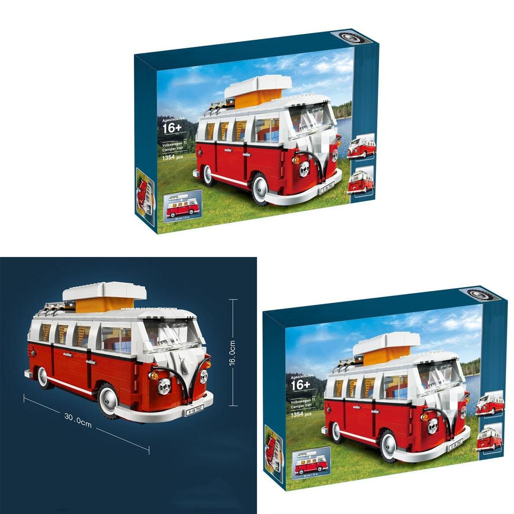 Volkswagen Bus T1 Building Blocks Set With Diy Assembly For Kids And Adults