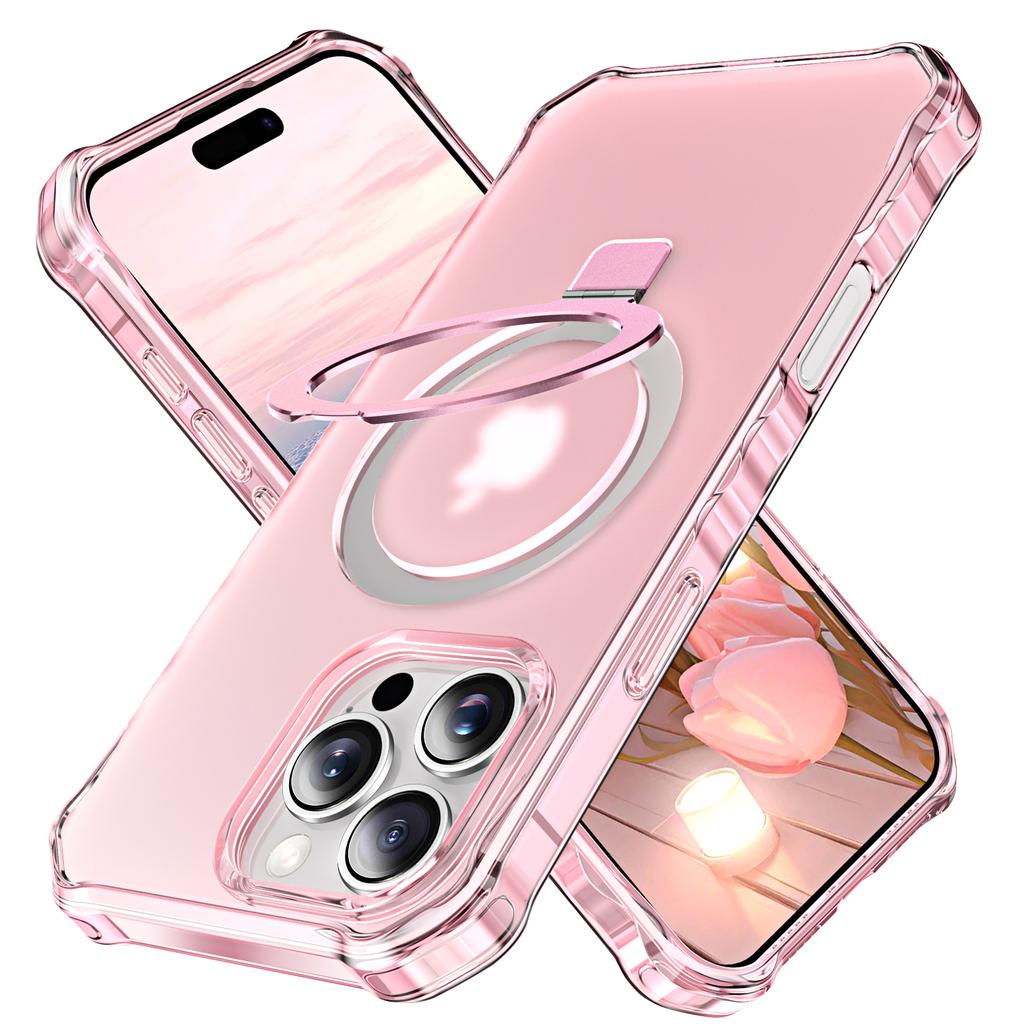 For iPhone 16 Pro Max Case Small Wavy Edge Compatible with MagSafe Frosted Anti-Drop PC+TPU Phone Cover