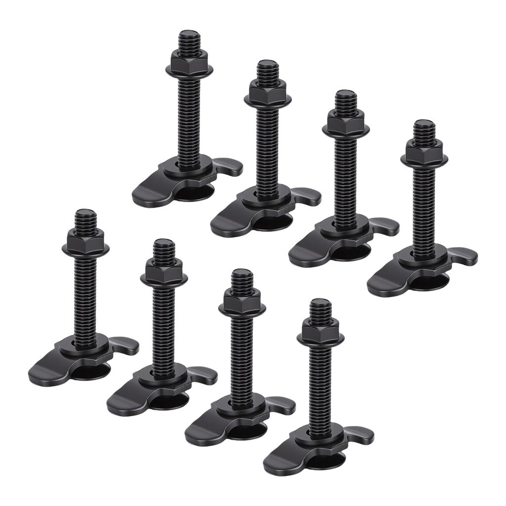 8pcs M8x60 L Track Double Lug Thrded Stud Nut Fitting 6000lbs Load Capacity for Truck Bed Trailer Pickup RV ATV