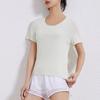 Women's Ice Silk Slim-Fit Quick-Dry Yoga & Running T-Shirt - Short Sleeve, Round Neck, Summer Activewear