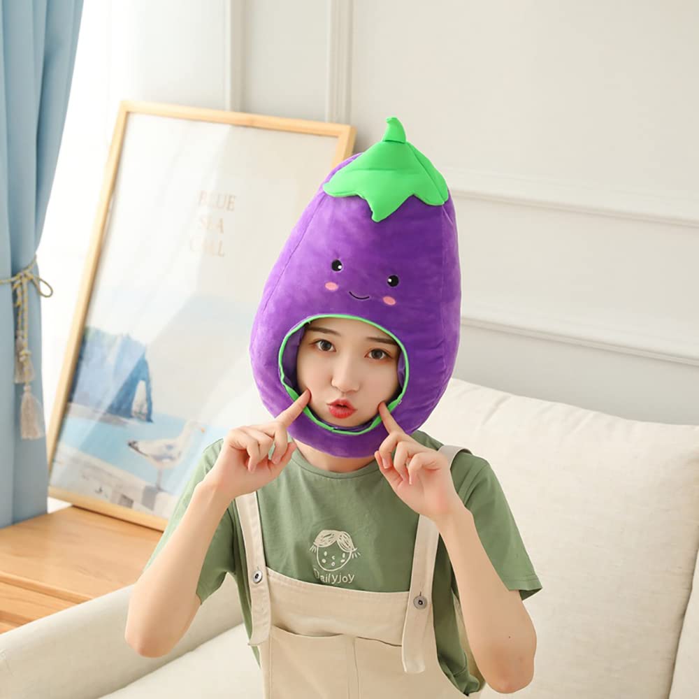 Cedar Eight Funny Headgear, Cute Cosplay Costume for Halloween, Events, School Festivals, and More (Eggplant)