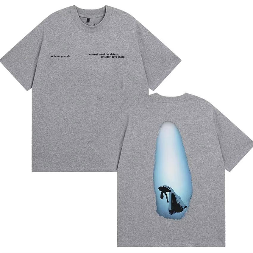 Ariana Grande Brighter Days Ahead Album Merch T-shirt Men and Women Summer Cotton Clothing Short Sleeved Tee