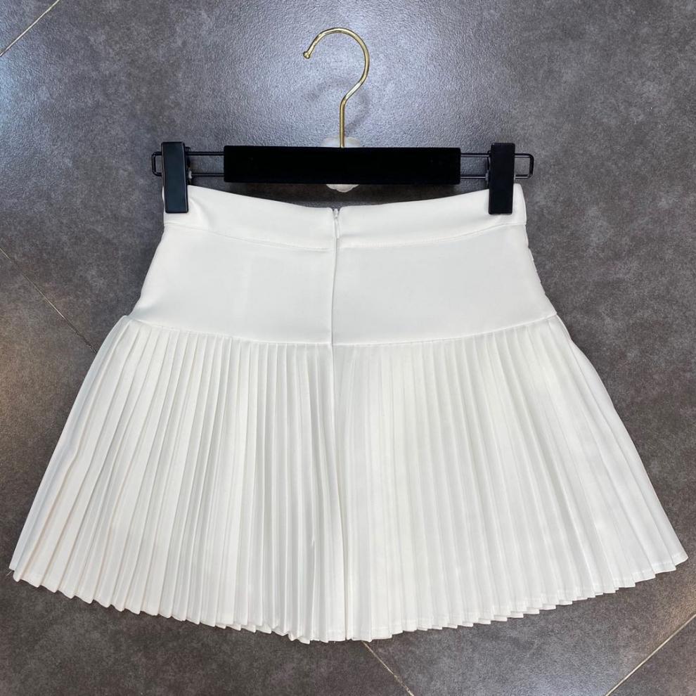 Spring Summer High Waist Short Mini Pleated Skirt Streetwear Women Fashion A Line Skirt