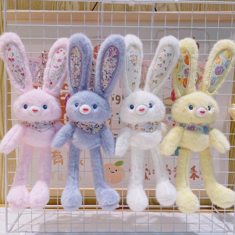 Pull-out Rabbit Plush Toys, Cute Little Rabbit Dolls, Cartoon Keychain Dolls, Birthday Gifts