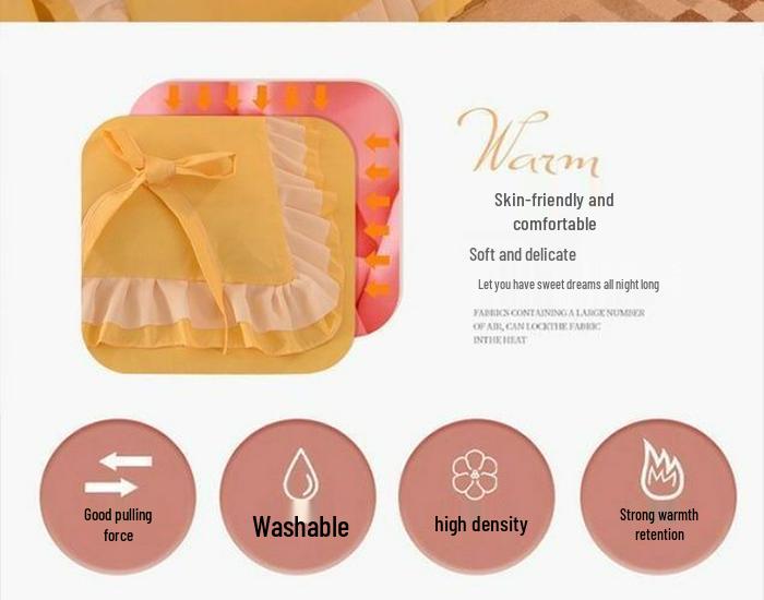 Korean Princess-Style Lace Trim Bedding Set - Brushed Four-Piece for Spring/Autumn