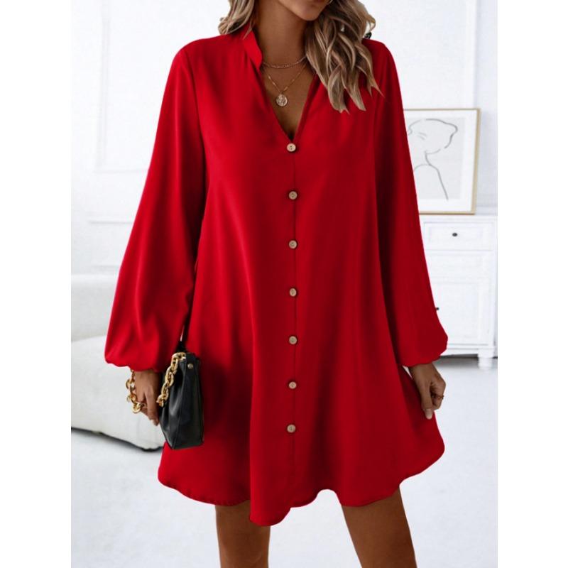 New European and American Long Sleeved Dress