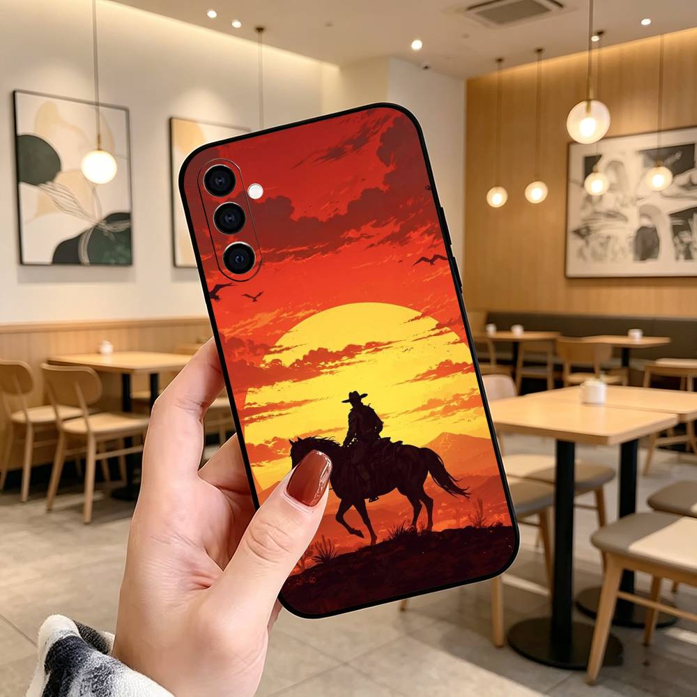 Red D-Dead R-Redemption-N Phone Case Black Silicone Soft For Samsung Galaxy A73,A72,A71,A70,A53,A52,A51