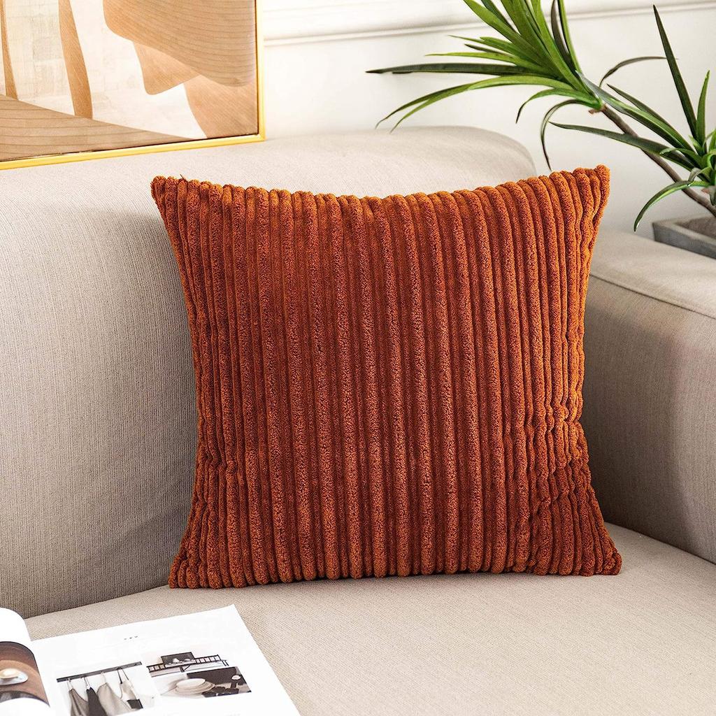 Cord Samt Dick Gestreiftes Kissen Kissenbezug Sofa Dekokissenbezug Bettkissenbezug