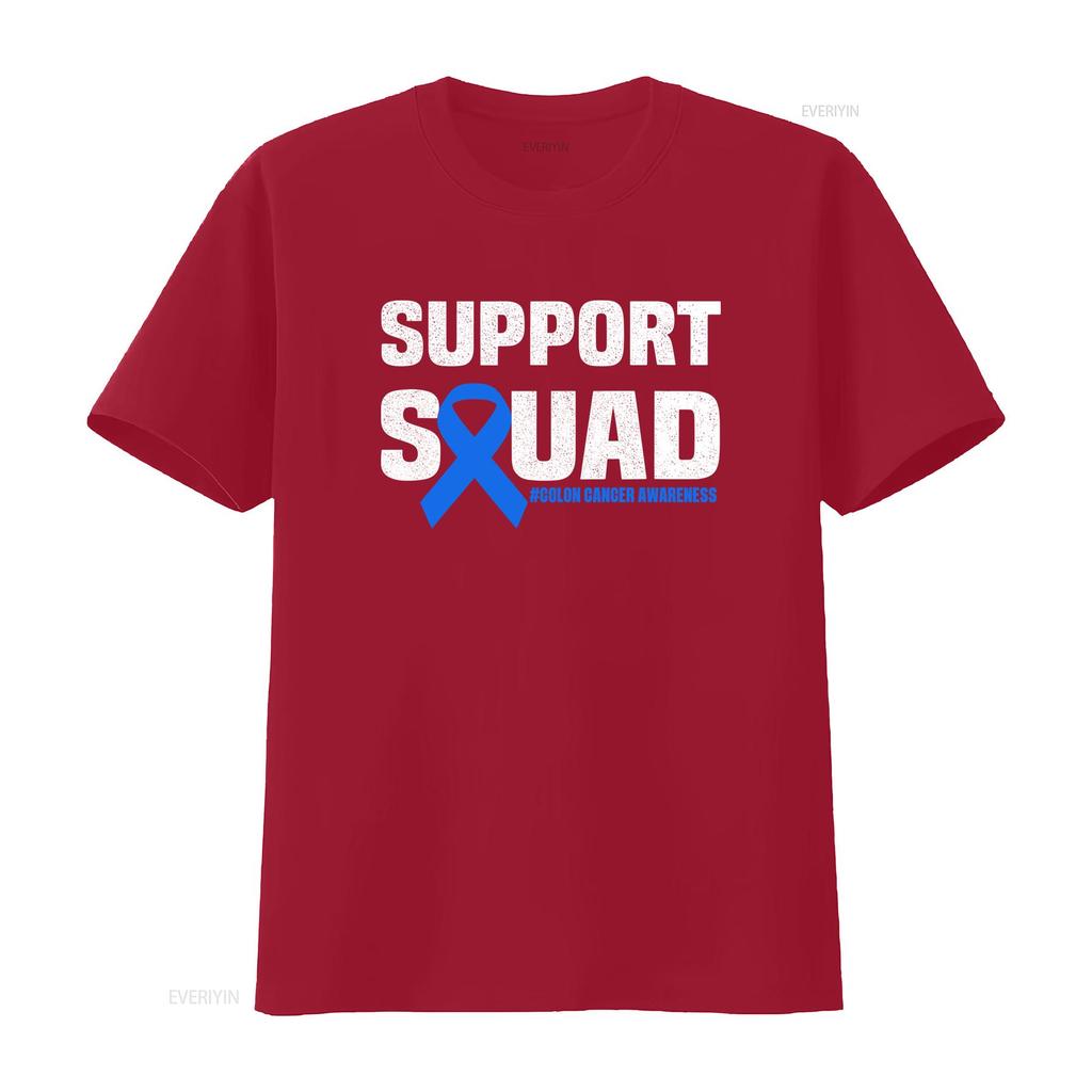 Colon Cancer Awareness Support Squad T Shirt Premium Quality Soft Fabric Unique Design for Advocates vintage Washed
