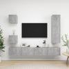 Exclusive House - 5-piece TV Stand Set Concrete Grey Engineered Wood