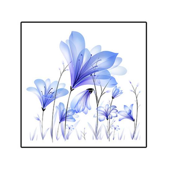 

Стикер для унитаза с синим цветком, съемный самоклеящийся, водостойкий, ПВХ, настенная наклейка для гостиной, ванной комнаты, украшение для крышки унитаза Stickers