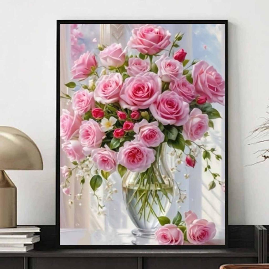 5D Flower Diamond Painting Art Piece Set DIY Full Diamond Cross Stitch Crafts and Crafts Decoration Home Wall Ornaments