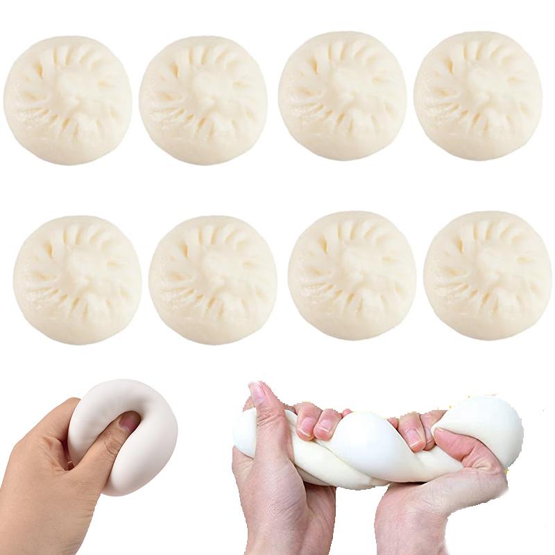 

1/6/12PCS Dumpling Squishy Stress Balls Fidget Toys Anxiety Relief Dough Bun Squeeze Ball Sensory Toy for Kids Adult juguetes