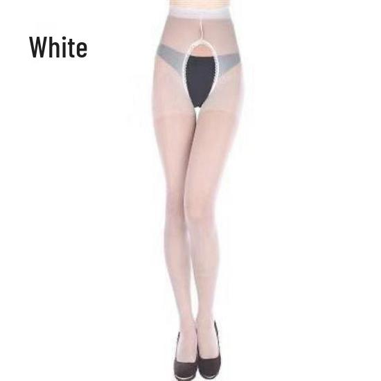 Love Story Women's Transparent Open Crotch Pantyhose & Underwear Set