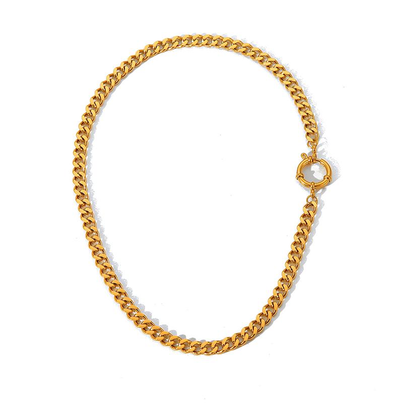 1pc Classic Cuban Link Chain Necklace for Women Men Trendy Fashion Hip Hop Choker Statement  Party Jewelry Gifts