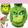 Rascal Grünes Monster Der Grinch Herren Hoodie Jacke Mit Weichem Und Atmungsaktivem Material Für Angenehmen Tragekomfort