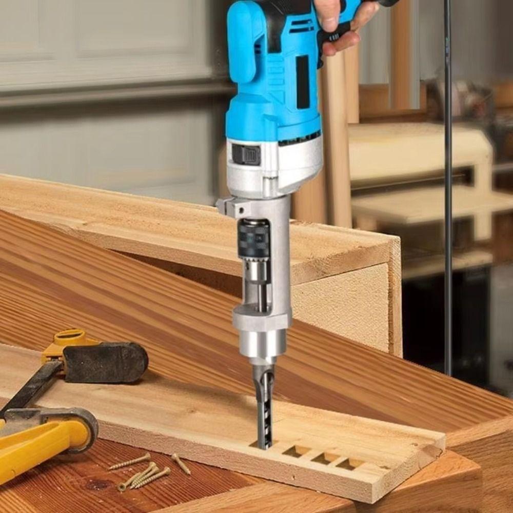 Mortising Square Hole Drill Bit Adapter Convenient Fixing Joint Mortiser Bit  Woodworking