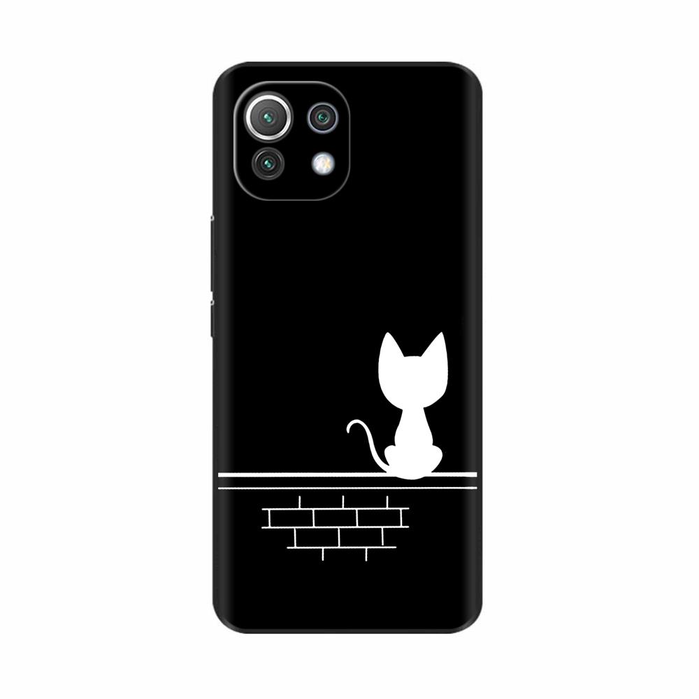 For Xiaomi Mi 11 Lite 5G NE Case Painted Soft Silicon Phone Back Cover For Xiomi Mi 11 Lite Case Mi 11 Lite Mi11 11i Shell Cover