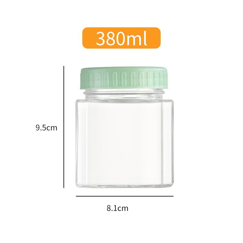 Macaron Series Transparent Sealed Glass Storage Jar for Dried Fruit, Tea, and Candy - Moisture-Proof Kitchen Container
