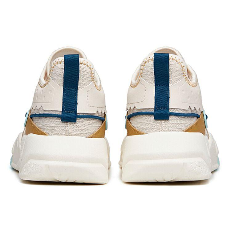 Anta Life Series Reject Mediocrity Non-Slip Shock Absorption Low-Top Sneakers Men Sneakers White Brown 112138084-4