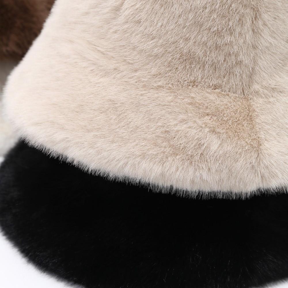 Soft Rabbit Ear Bucket Hat Solid Color Pullover Hat Cute Fisherman Hat For Women
