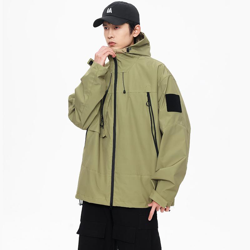 Couple Jackets Men's Functional Wind Tooling Outdoor Waterproof Autumn Clothing Thin Women's Loose Jacket